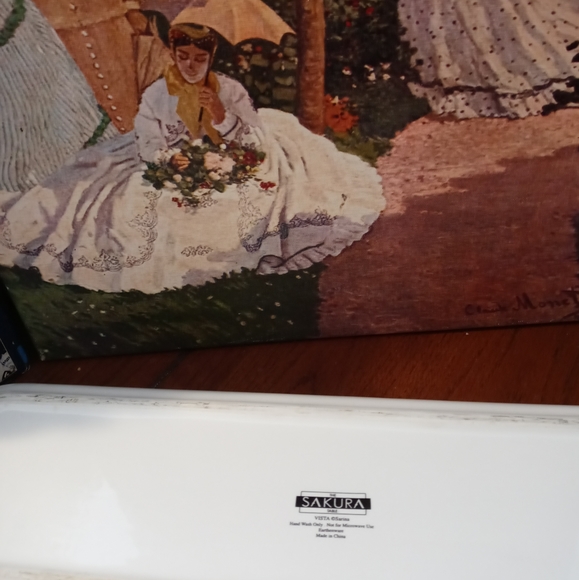 🌮 SAKURA Table Porcelain 18.5" Vintage SERVING PLATTER 🍜NICE GIFT.🍱🎁 - Picture 5 of 12